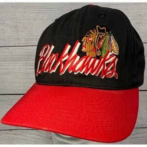 Chicago Blackhawks NHL The Games Cap BlackRed 75th Anniversary Snapback USA Made